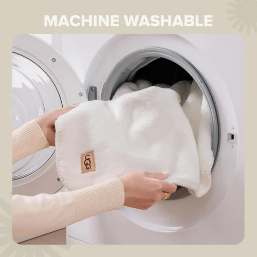 Miniatura 7 de UGG Whitecap Manta de Felpa Suave y Mullida de Forro Polar para Sofá o Cama, Decoración del Hogar, Manta de Invierno, Lavable a Máquina, 50 pulgadas
