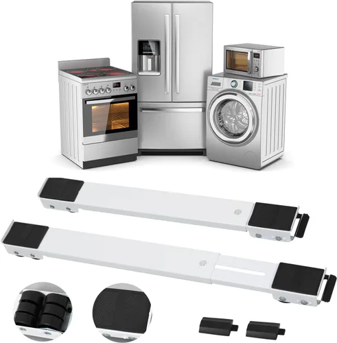 KELIXU Rodillos para electrodomésticos, soporte resistente para lavadora con ruedas, rodillos móviles para refrigeradores, secadores y lavavajillas,