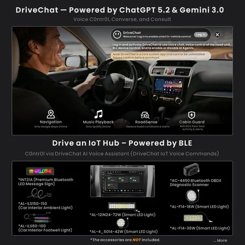 Miniatura 7 de ATOTOZONE Estéreo de auto de doble DIN con IA de 7 pulgadas, 8G+128G, 4G LTE, Carplay inalámbrico y Android Auto, audio 7.1.2 Ch, DSP, 36B-EQ, FLAC