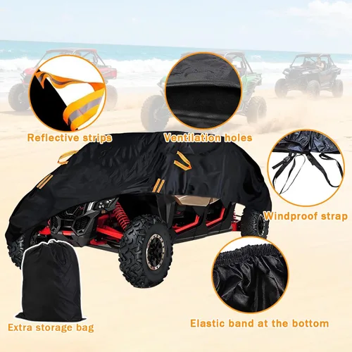 Miniatura 4 de UTV Covers Heavy Duty for CFMoto UForce Max 2019-2024, All-Weather 210D Oxford Protection Side by Side Cover, Water-Resistant Ripstop Outdoor