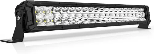 Miniatura 11 de Rigidhorse - Barra de luz LED de 8 pulgadas, doble fila, 120 W, 12000 lm, combo de luz LED todoterreno, xenón blanco IP68, luz de conducción