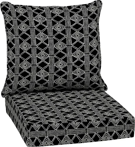 Miniatura 82 de Arden Outdoor Deep Seat Cushion Set, 24 x 24 pulgadas, Cojín para patio resistente al clima, a la lluvia y a la decoloración para silla, sofá y sofá