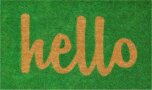 Miniatura 11 de Calloway Mills Script Hello Felpudo (negro/natural, 24 x 48 pulgadas)