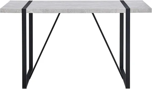 Miniatura 7 de 55 inch Kitchen Table for 4 People, Rectangular Dinner Table Easy Assembly, (Gray)(ONLY Table) UA736