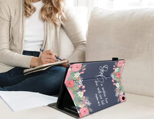 Miniatura 4 de Funda para tablet Kindle Fire HD 10/Fire HD 10 Plus de 10.1 pulgadas (11ª generación, lanzada en 2021) – Funda delgada de piel sintética con soporte