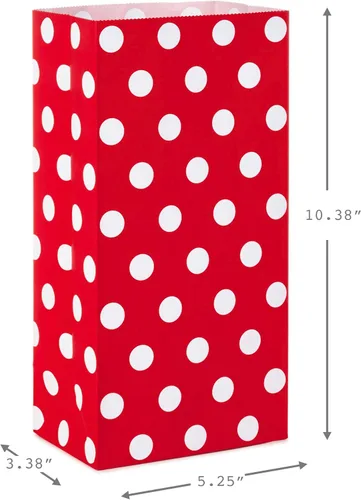 Miniatura 3 de Hallmark Bolsas rojas para obsequios de fiesta y golosinas envueltas, diseños variados
