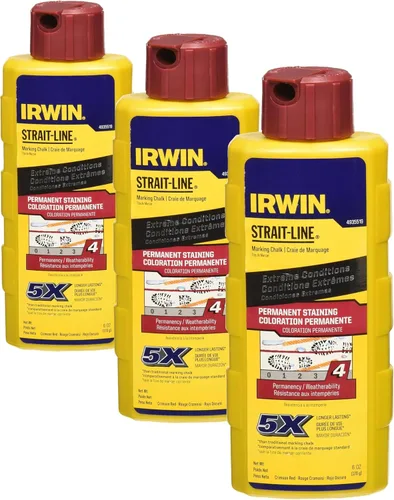 Miniatura 8 de IRWIN Tools STRAIT-LINE - Tiza de marcado permanente, rojo carmesí, 6 onzas (4935519)