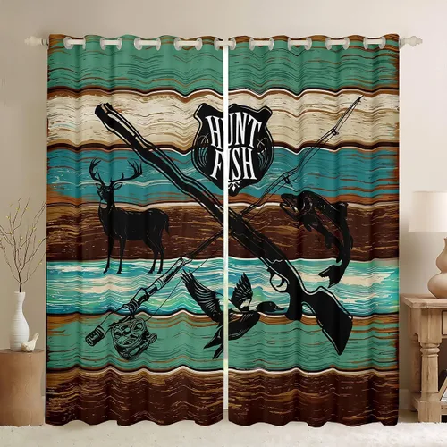 Miniatura 15 de Cortinas opacas de camuflaje con bandera estadounidense, regalo para niños, cortina de ventana de camuflaje verde con rayas negras, estrellas