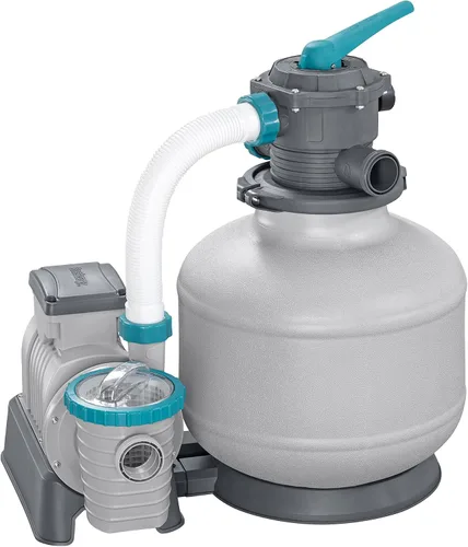 Miniatura 11 de Bestway Bomba de piscina con filtro de arena de 950 galones para piscinas sobre el suelo de 300 a 4,800 galones con filtro de prefiltro para agua