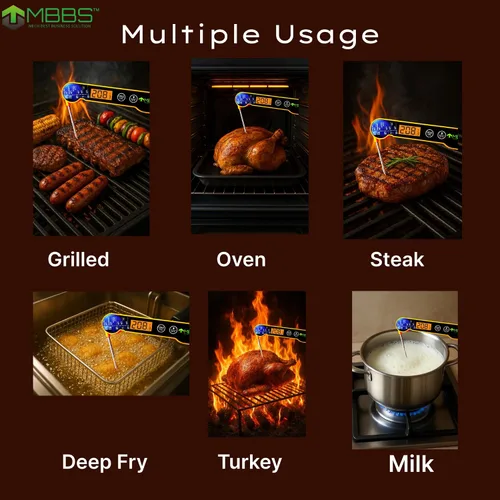 Miniatura 3 de Termómetro de carne de lectura instantánea para cocinar Impermeable IP66 y ultrarrápido Termómetro digital de alimentos para parrilla, cocina