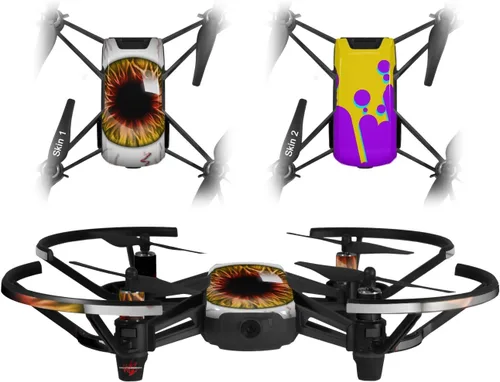 Skin Wrap 2 Pack para DJI Ryze Tello Drone globo ocular amarillo rojo Drone No Incluidas