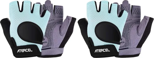 Miniatura 8 de ATERCEL Guantes de levantamiento de pesas, protección completa de la palma de la mano, guantes de entrenamiento para gimnasio, ciclismo, ejercicio