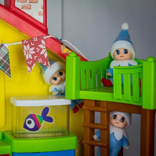 Miniatura 7 de Muñeca de elfo bebé de Navidad en mono azul