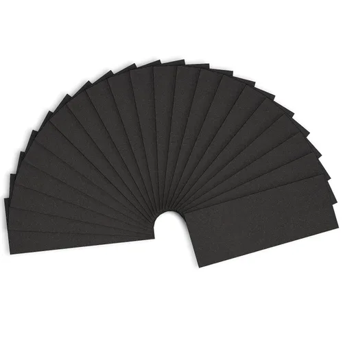 Miniatura 38 de Papel de lija de grano 120, hojas de lijado en seco y húmedo de 9 x 3.6 pulgadas para acabado de muebles de madera, lijado de metal y pulido