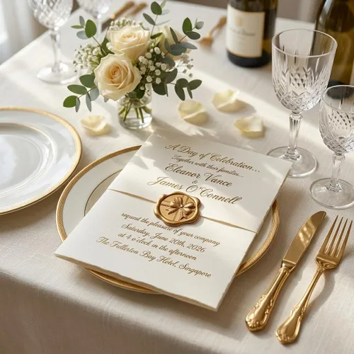 Miniatura 4 de SWANGSA 50 Pcs 3D Bow Wax Seal Stickers, Antique Gold Self Adhesive Wax Seal Stickers for Wedding Party Invitations, Envelopes, Greeting Cards, Gift