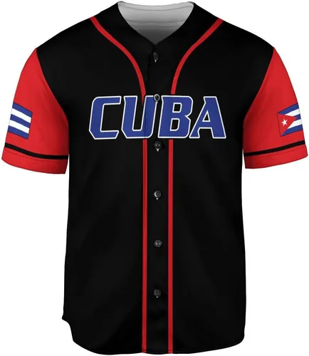 Miniatura 2 de Podagree - Camiseta de béisbol personalizada de Cuba, camiseta de bandera de Cuba, camiseta cubana para hombres y mujeres, camiseta cubana
