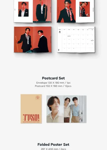 Miniatura 3 de SM Ent 2023 Season's Greetings Package+Calendario de escritorio+diario de tapa dura+Sobre+Postal+Póster plegable en paquete+Pegatina+Mini