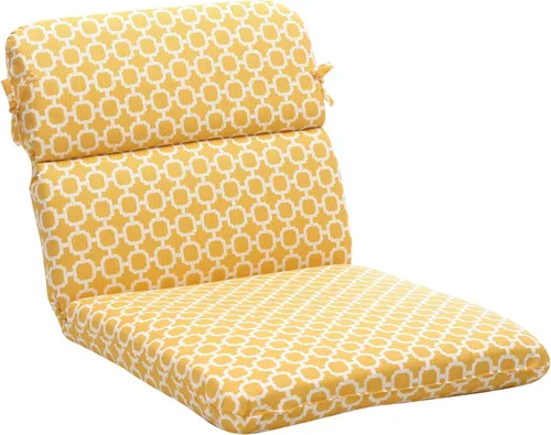 Miniatura 11 de Pillow Perfect Trellis - Cojín de asiento redondo para silla de esquina con respaldo dividido para interiores y exteriores, con lazos, asiento