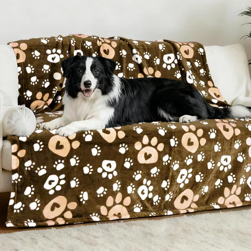 Miniatura 19 de Rezutan Mantas para Perros Grandes, Mantas de Franela para Perros y Gatos Lavables, Suave Manta para Mascotas y Funda para Jaula de Perro, Lindo