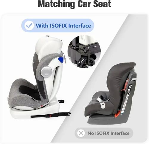 Miniatura 3 de KEDSUM Carrito de viaje para asiento de automóvil, carrito compacto y ligero para aeropuerto, construcción sólida, portátil, para aeropuertos