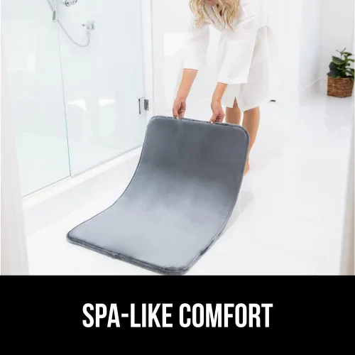 Miniatura 8 de GORILLA GRIP Alfombras de Baño de Espuma Viscoelástica, Tapetes de Baño de Terciopelo Suave y Absorbente, Puntos Duraderos en la Parte Inferior