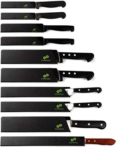 EVERPRIDE Juego de funda para cuchillos de chef (juego de 10 piezas) protectores universales para cuchillos de chef y cuchillos de cocina, duradero,