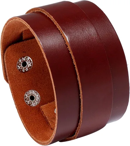 Miniatura 7 de Xusamss Pulsera ancha de cuero Punk Rock