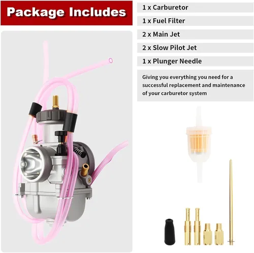 Miniatura 4 de Kit de Reemplazo de Carburador Nakkaa para RM125 RM250 CR250 CR250R CR500R KX125 KX250 YZ250 Motores de ATV Carburador PWK38 38MM 1978-2002