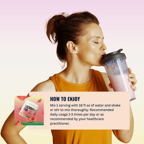 Miniatura 6 de Electrolyte Plus - Mezcla de bebida en polvo, electrolitos de espectro completo con oligominerales para una máxima hidratación, cero azúcar, 30