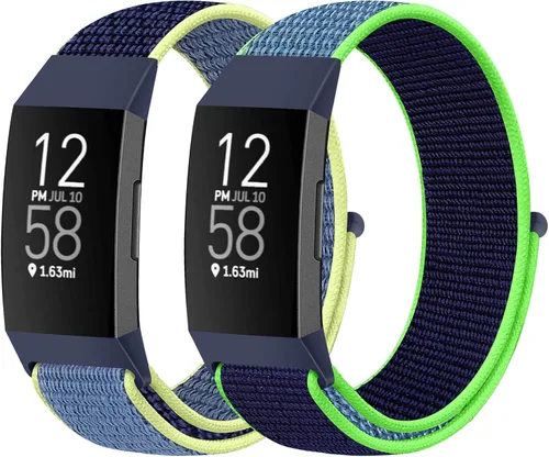 Miniatura 22 de Correas de reloj de nailon compatibles con Fitbit Charge 4/Charge 3/SE, pulsera de repuesto transpirable suave para deporte, correa con banda