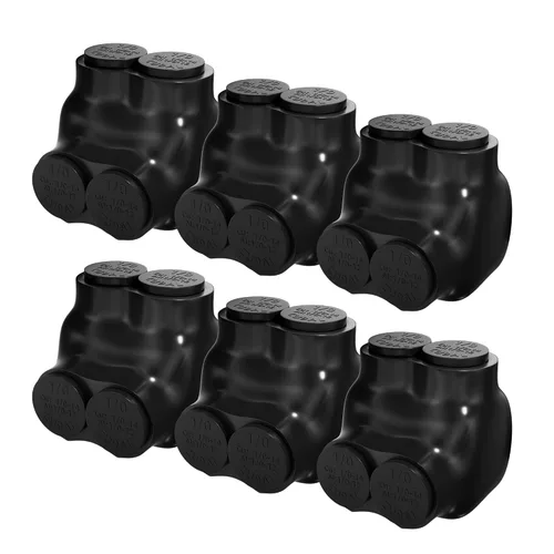 Miniatura 12 de RVBOATPAT Conector multigrifo aislado de 2 puertos 4-14 AWG de aluminio a cobre, conectores de alambre de aluminio de entrada de un solo lado, 5PCS