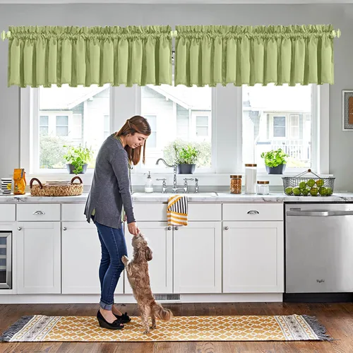 Miniatura 63 de Cortinas de cocina negras Ladity - 2 paneles de cortinas cortas opacas, 36 pulgadas, privacidad, niveles de café, cortinas de granja para ventana