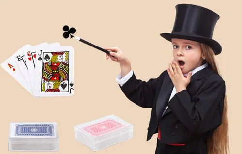 Miniatura 2 de Mini baraja de cartas de juego de 36 unidades, juegos de cartas de casino pequeños para niños, recuerdo de fiesta mágico, 2.5 pulgadas