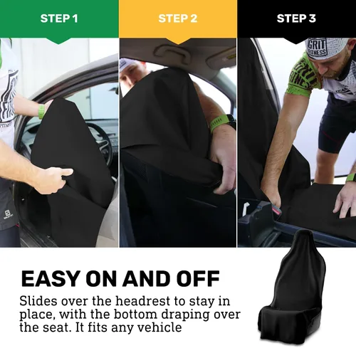 Miniatura 7 de UltraSport Protector de Asiento de Coche Impermeable con Toalla, Ajuste Universal, Protector de Asiento Delantero Antisudor y Antiolor, Secado