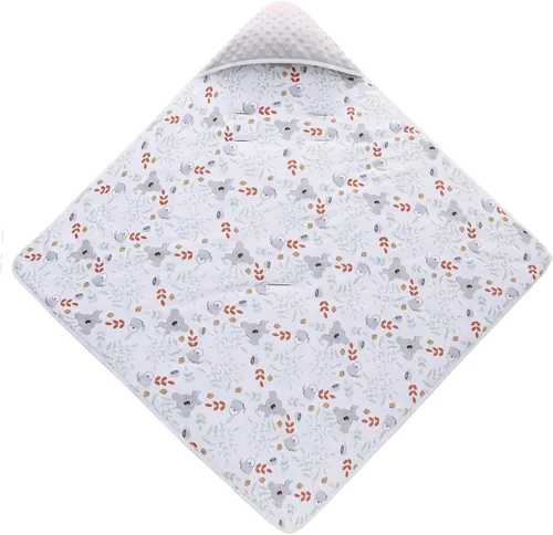 Miniatura 8 de Miracle Baby Manta para asiento de automóvil, manta de algodón transpirable de 2.5 TOG con arnés de 3 puntos, envoltura suave de lunares Minky