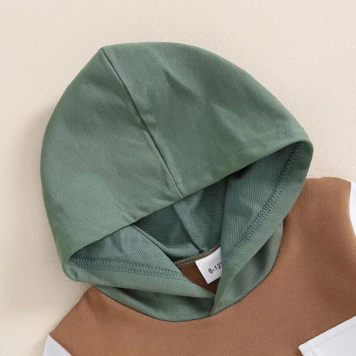 Miniatura 105 de Conjunto de ropa de otoño e invierno para bebé y niño, sudadera larga con capucha y pantalones para niños pequeños, 6, 12, 18, 24 meses, 2T