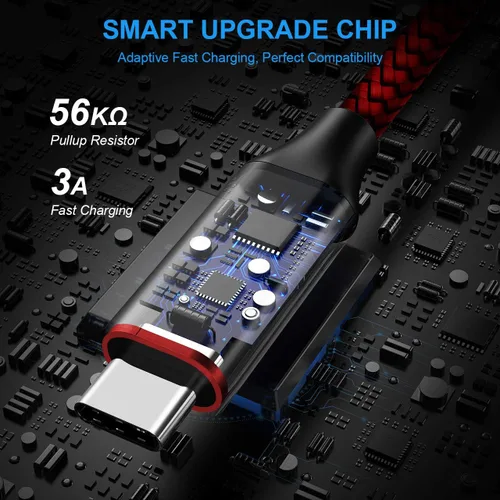 Miniatura 2 de etguuds Cable USB A a USB C de 6 pies, paquete de 2, cable de carga rápida 3A tipo C para iPhone 17 16 15 Pro Max 16e 17 Air, Samsung Galaxy S25 S24