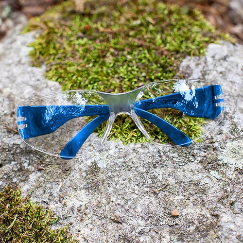 Miniatura 6 de SAFE HANDLER Gafas de seguridad con patillas de color transparente Talla única, para adultos, jóvenes, lentes de policarbonato protector