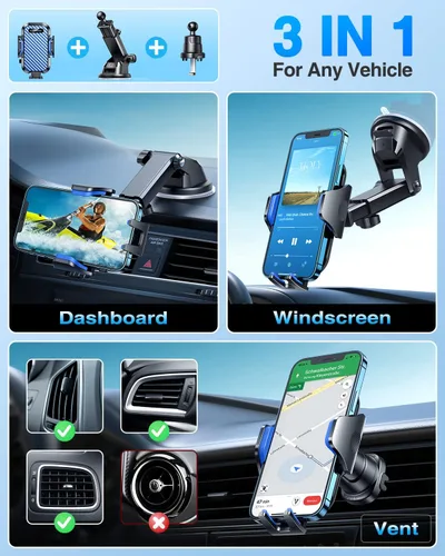 Miniatura 4 de VANMASS Soporte de teléfono para tu automóvil 2026 Ultimate Phone Mount Militar Parabrisas Ventilación del salpicadero del parabrisas 【Lo más nuevo