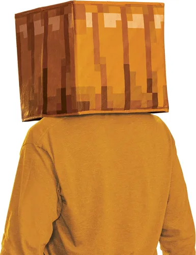 Miniatura 3 de Disguise Máscara de cabeza de bloque de Minecraft, accesorios oficiales del disfraz de Minecraft, máscara de disfraz de tamaño único Jack O'Lantern