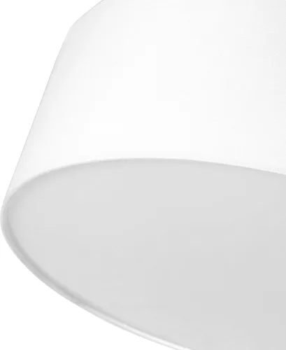 Miniatura 5 de SomSom Lámpara de techo, pantalla colgante de tela moderna de montaje semiempotrado, pantalla de tambor blanco grande, lámpara colgante redonda
