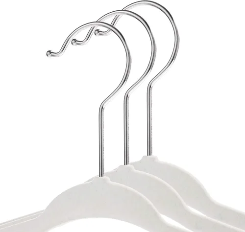 Miniatura 2 de Casafield 50 perchas de terciopelo para bebé, tamaño de 11 pulgadas, para ropa de bebés y niños pequeños, color marfil