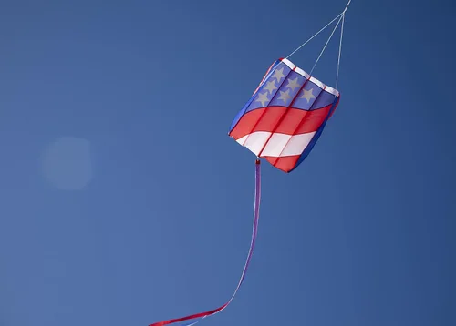 Miniatura 2 de In the Breeze 2980 Patriot Wave 7.5 Parafoil Kite, 28" W x 36" H x 10" D