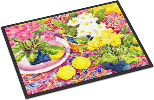 Miniatura 22 de Caroline's Treasures 6055MAT Flower - Tapete Amaryllis de 18 x 27 pulgadas para puerta delantera, para interiores y exteriores, para entrada