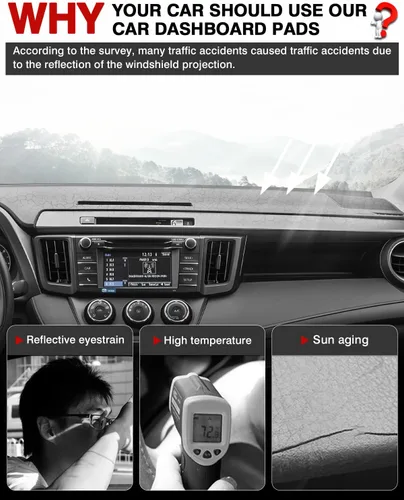 Miniatura 2 de Cartist Ajuste personalizado para alfombrilla de salpicadero Toyota RAV4 2013-2018 Accesorios Funda de salpicadero de ante antideslizante Protector