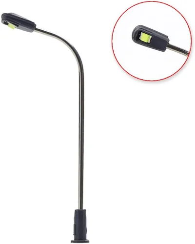 Miniatura 4 de LQS05 10 unids modelo tren ferrocarril lámpara poste 1.4 in o 1.42 pulgadas luz de calle brillante blanco frío N Z escala LED nuevo