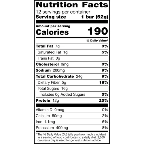Miniatura 11 de RXBAR Barras de Proteína, Snack de Proteína, Barras de Snack, Vainilla Almendra, Caja de 22oz (12 Barras)