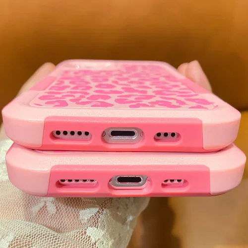 Miniatura 5 de Funda para iPhone 11 con Estampado de Leopardo Guepardo Rosa, Resistente de Servicio Pesado Robusto Protección Completa del Cuerpo Resistente a