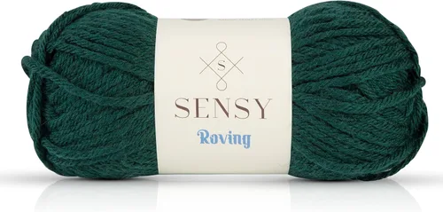 Miniatura 46 de Sensy Roving - Ovillo de lana multicolor, 3.5 onzas, 132 yardas, calibre 5, voluminoso (otoño)