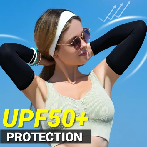 Miniatura 11 de PFFY 2 Pairs UV Protection Cooling Arm Sleeves for Men and Women UPF 50 Sun Sleeve